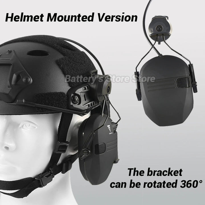 Premium Electronic Shooting Earmuffs with ARC Rail Mount – Tactical Helmet Headset for Noise Reduction, Intelligent Sound Pickup, NRR 22dB, Ideal for Airsoft, Hunting, and Outdoor Sports