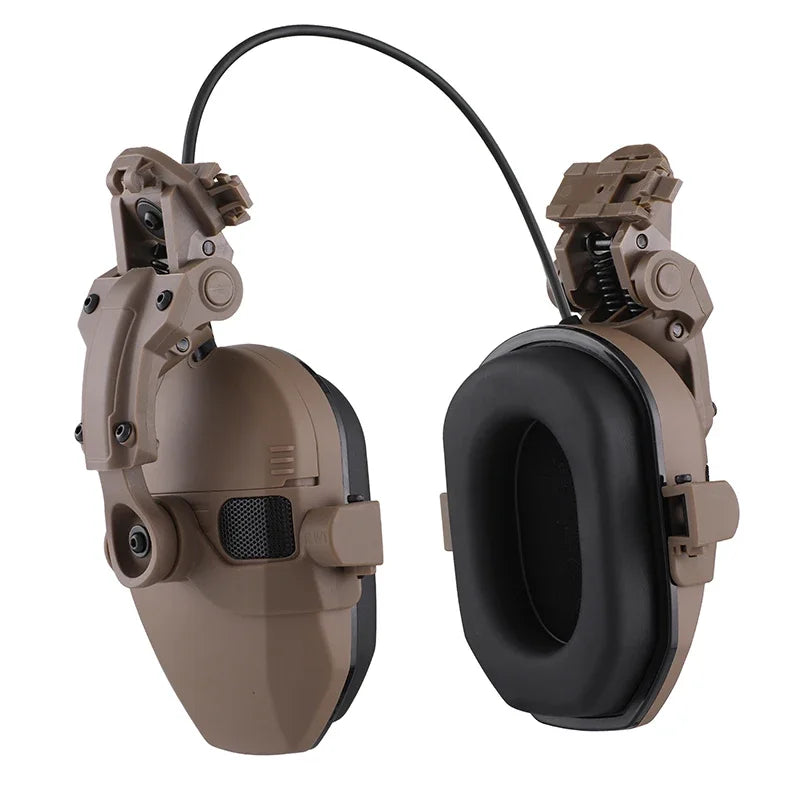 Premium Electronic Shooting Earmuffs with ARC Rail Mount – Tactical Helmet Headset for Noise Reduction, Intelligent Sound Pickup, NRR 22dB, Ideal for Airsoft, Hunting, and Outdoor Sports