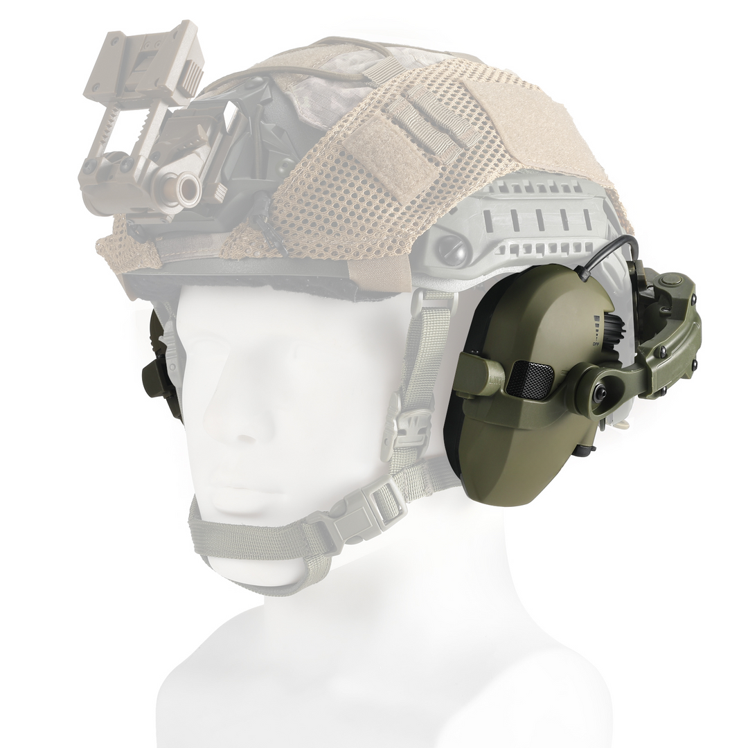 Premium Electronic Shooting Earmuffs with ARC Rail Mount – Tactical Helmet Headset for Noise Reduction, Intelligent Sound Pickup, NRR 22dB, Ideal for Airsoft, Hunting, and Outdoor Sports