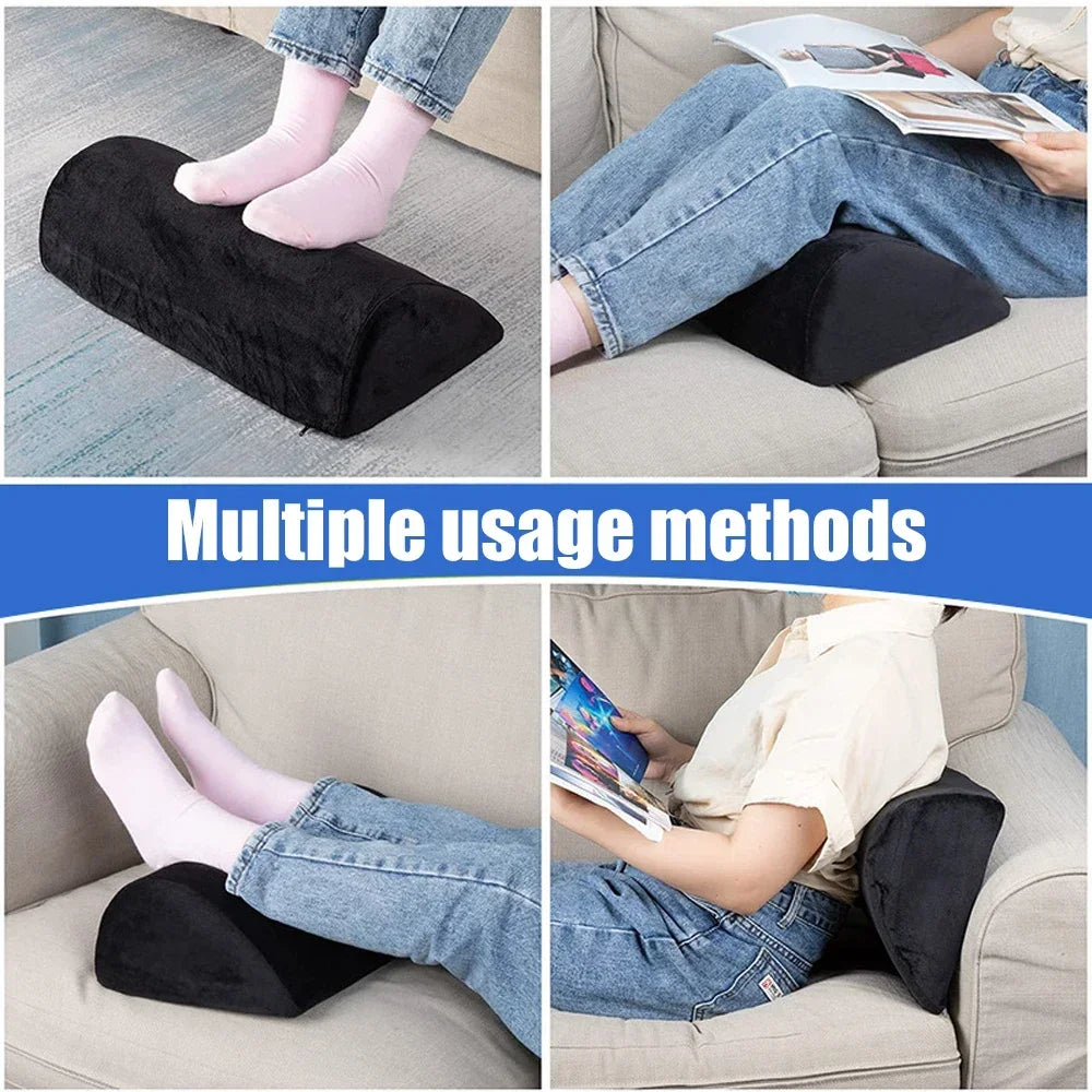 Premium Ergonomic Foot Rest for Under Desk, Office Foot Stool for Comfort and Support, Anti-Slip Footrest Pillow for Work, Home, Car - Improves Posture & Relieves Foot Fatigue