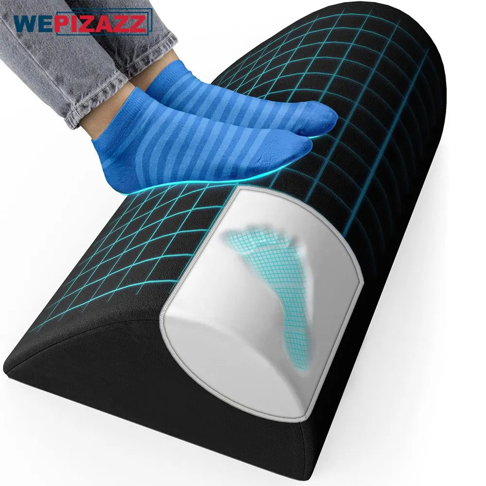 Premium Ergonomic Foot Rest for Under Desk, Office Foot Stool for Comfort and Support, Anti-Slip Footrest Pillow for Work, Home, Car - Improves Posture & Relieves Foot Fatigue