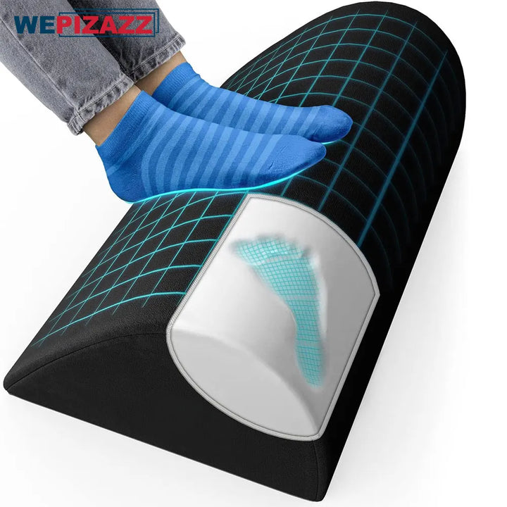 Premium Ergonomic Foot Rest for Under Desk, Office Foot Stool for Comfort and Support, Anti-Slip Footrest Pillow for Work, Home, Car - Improves Posture & Relieves Foot Fatigue