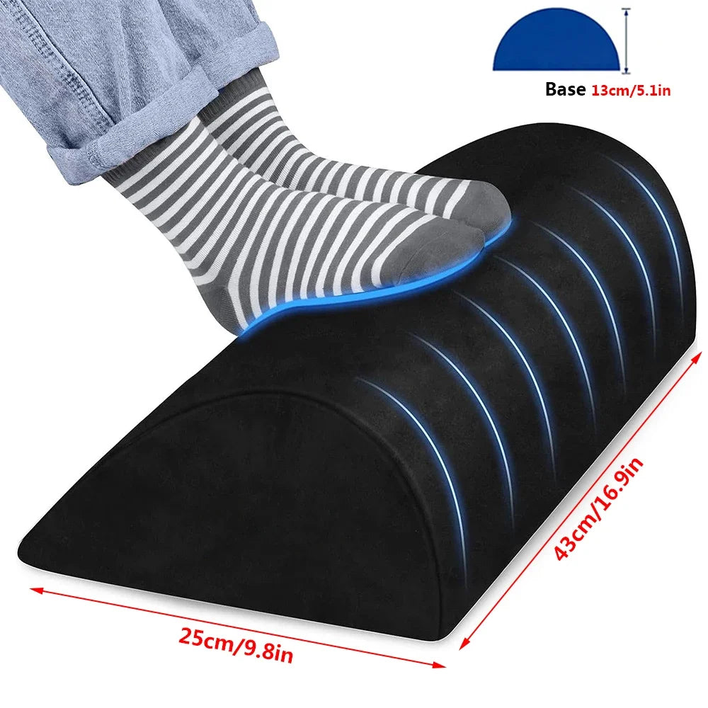 Premium Ergonomic Foot Rest for Under Desk, Office Foot Stool for Comfort and Support, Anti-Slip Footrest Pillow for Work, Home, Car - Improves Posture & Relieves Foot Fatigue