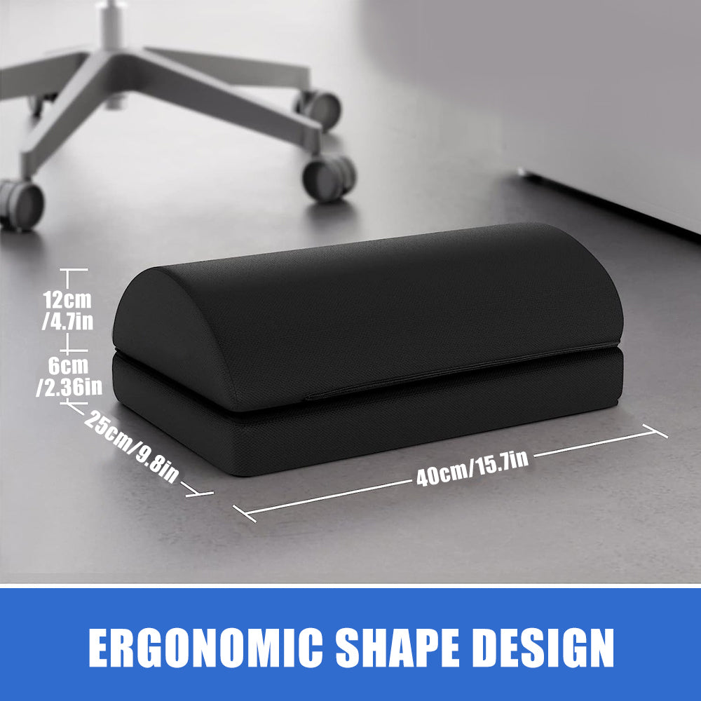 Premium Ergonomic Foot Rest for Under Desk, Office Foot Stool for Comfort and Support, Anti-Slip Footrest Pillow for Work, Home, Car - Improves Posture & Relieves Foot Fatigue