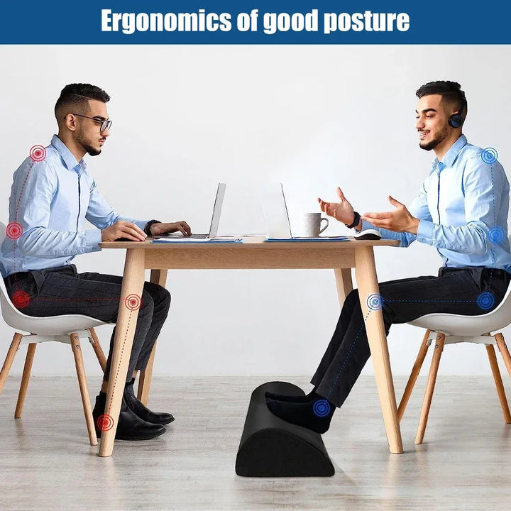 Premium Ergonomic Foot Rest for Under Desk, Office Foot Stool for Comfort and Support, Anti-Slip Footrest Pillow for Work, Home, Car - Improves Posture & Relieves Foot Fatigue
