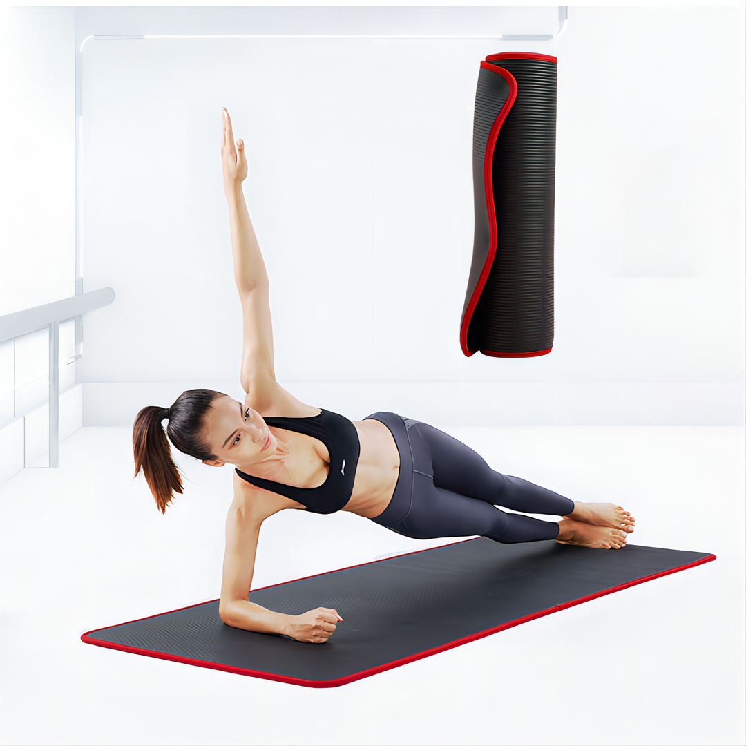 Premium Extra Thick Yoga Mat – 10mm Non-Slip, Environmental NRB Material – 183x61cm, Reversible, Durable, Easy to Clean – Ideal for Yoga, Pilates, Exercise & Fitness