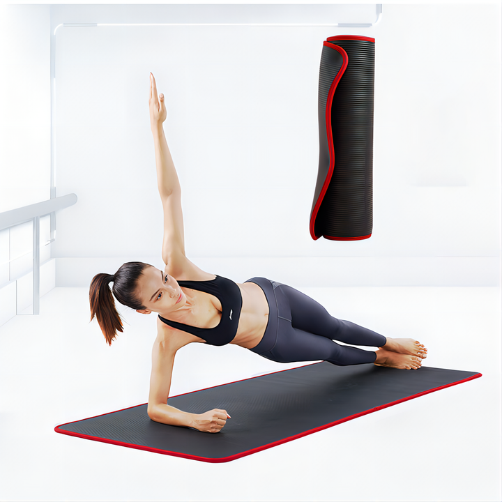 Premium Extra Thick Yoga Mat – 10mm Non-Slip, Environmental NRB Material – 183x61cm, Reversible, Durable, Easy to Clean – Ideal for Yoga, Pilates, Exercise & Fitness