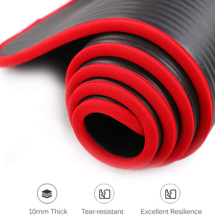 Premium Extra Thick Yoga Mat – 10mm Non-Slip, Environmental NRB Material – 183x61cm, Reversible, Durable, Easy to Clean – Ideal for Yoga, Pilates, Exercise & Fitness