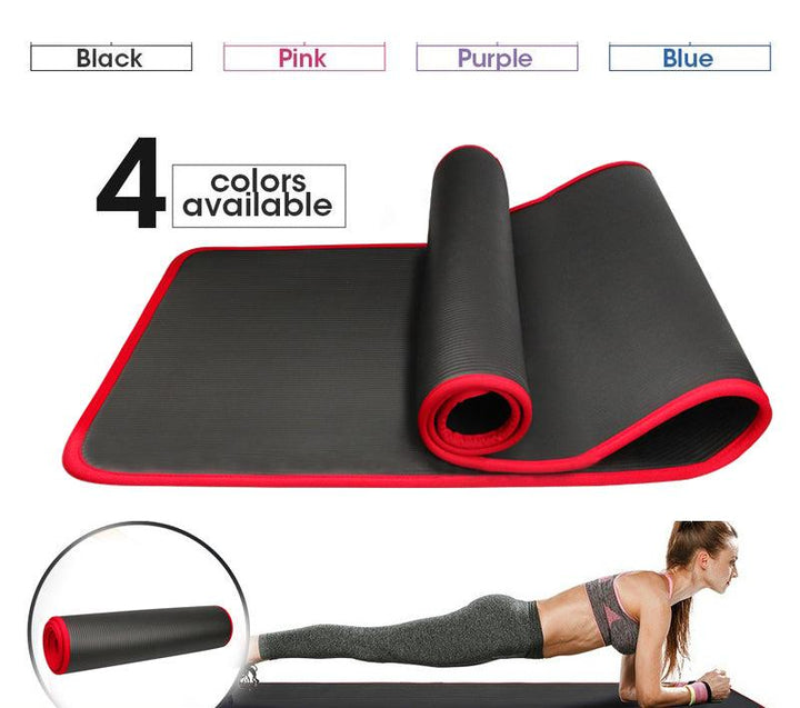 Premium Extra Thick Yoga Mat – 10mm Non-Slip, Environmental NRB Material – 183x61cm, Reversible, Durable, Easy to Clean – Ideal for Yoga, Pilates, Exercise & Fitness