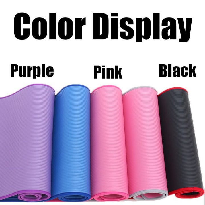 Premium Extra Thick Yoga Mat – 10mm Non-Slip, Environmental NRB Material – 183x61cm, Reversible, Durable, Easy to Clean – Ideal for Yoga, Pilates, Exercise & Fitness