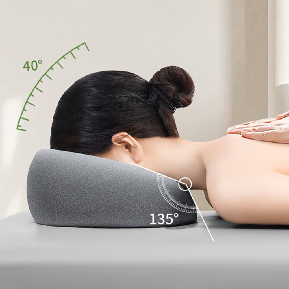 Premium Face Down Pillow – Memory Foam Prone Pillow for Comfortable Resting & Massage – Ergonomic Headrest for Beauty Salons & Home Use, Anti-Slip Zipper Design with Pillow Towel