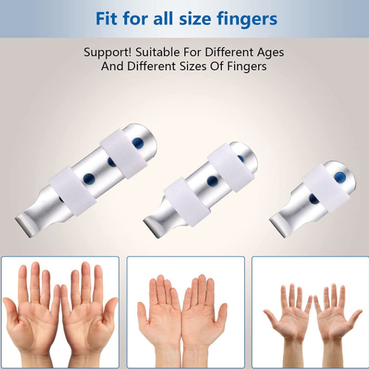 Premium Finger Splints Set for Knuckle Immobilization – 3-Sizes Adjustable Aluminum Alloy Protective Splints for Finger Injuries, Breathable EVA Pads, Comfortable, Easy to Use, Suitable for Adults and Children