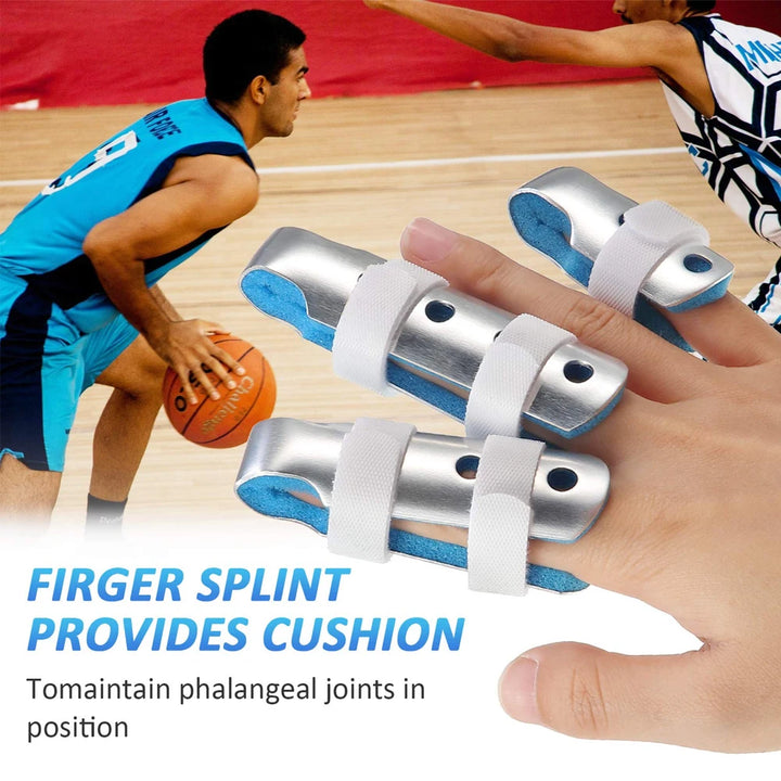 Premium Finger Splints Set for Knuckle Immobilization – 3-Sizes Adjustable Aluminum Alloy Protective Splints for Finger Injuries, Breathable EVA Pads, Comfortable, Easy to Use, Suitable for Adults and Children