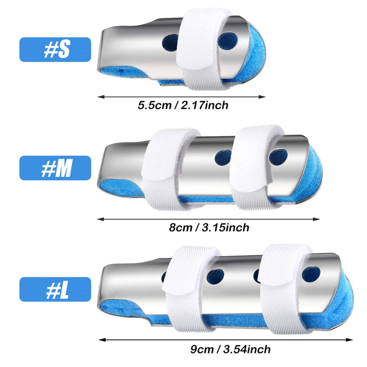 Premium Finger Splints Set for Knuckle Immobilization – 3-Sizes Adjustable Aluminum Alloy Protective Splints for Finger Injuries, Breathable EVA Pads, Comfortable, Easy to Use, Suitable for Adults and Children