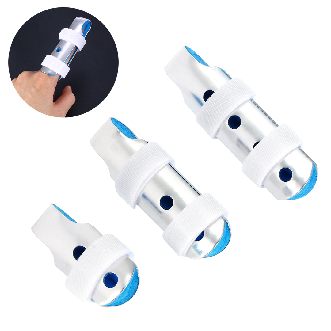 Premium Finger Splints Set for Knuckle Immobilization – 3-Sizes Adjustable Aluminum Alloy Protective Splints for Finger Injuries, Breathable EVA Pads, Comfortable, Easy to Use, Suitable for Adults and Children