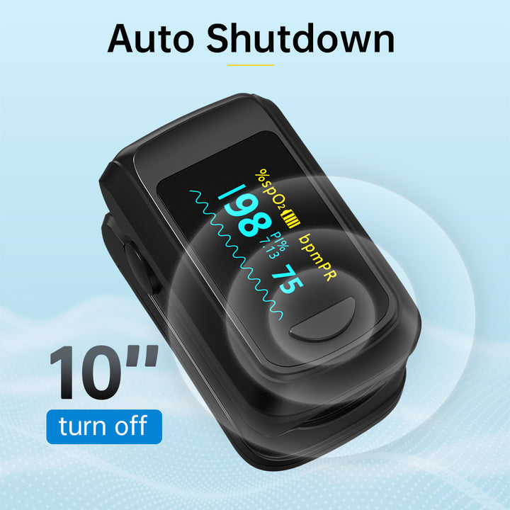 Premium Fingertip Pulse Oximeter – SPO2, Heart Rate, and Perfusion Index Monitor with OLED Display, Fast 8-Second Reading, and Auto Shut-Down, Ideal for Adults and Teens Above 12