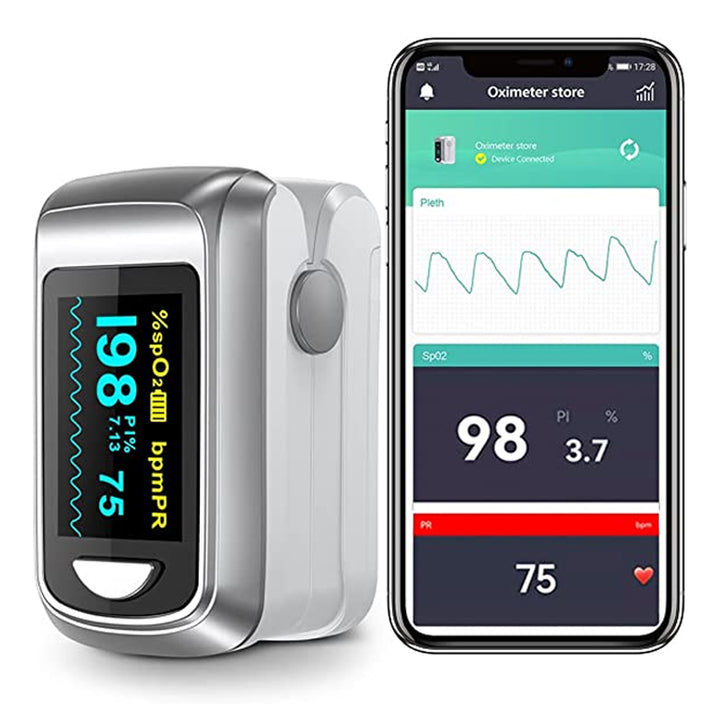 Premium Fingertip Pulse Oximeter – SPO2, Heart Rate, and Perfusion Index Monitor with OLED Display, Fast 8-Second Reading, and Auto Shut-Down, Ideal for Adults and Teens Above 12