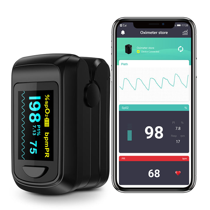 Premium Fingertip Pulse Oximeter – SPO2, Heart Rate, and Perfusion Index Monitor with OLED Display, Fast 8-Second Reading, and Auto Shut-Down, Ideal for Adults and Teens Above 12