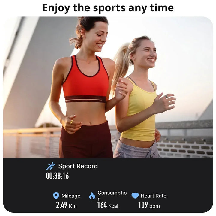 Premium Fitness Tracker Smart Ring for Men & Women - Health Monitoring, Heart Rate, Blood Oxygen & Body Temperature Detection, IP68 Waterproof, Multi-Sport Mode, Bluetooth 5.1, Long Battery Life