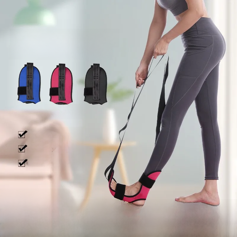 Premium Flexibility Stretching Strap - Open Back Yoga Band for Leg Stretching, Muscle Relaxation & Plantar Fasciitis Relief, Targets Heel Pain, Achilles Tendon Support, Calf & Quad Stretcher, Mobility Aid for Rehab
