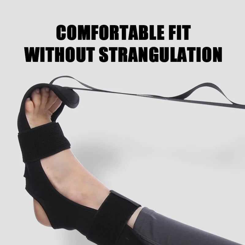 Premium Flexibility Stretching Strap - Open Back Yoga Band for Leg Stretching, Muscle Relaxation & Plantar Fasciitis Relief, Targets Heel Pain, Achilles Tendon Support, Calf & Quad Stretcher, Mobility Aid for Rehab
