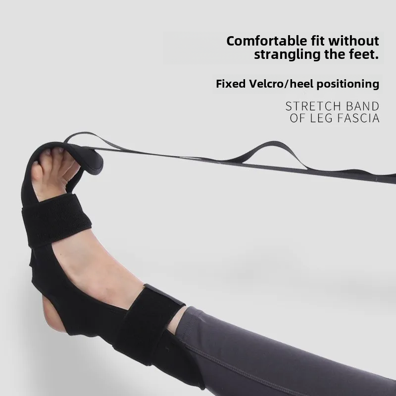 Premium Flexibility Stretching Strap - Open Back Yoga Band for Leg Stretching, Muscle Relaxation & Plantar Fasciitis Relief, Targets Heel Pain, Achilles Tendon Support, Calf & Quad Stretcher, Mobility Aid for Rehab