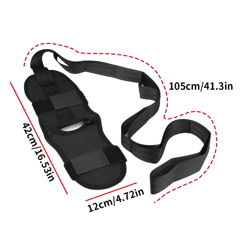 Premium Flexibility Stretching Strap - Open Back Yoga Band for Leg Stretching, Muscle Relaxation & Plantar Fasciitis Relief, Targets Heel Pain, Achilles Tendon Support, Calf & Quad Stretcher, Mobility Aid for Rehab