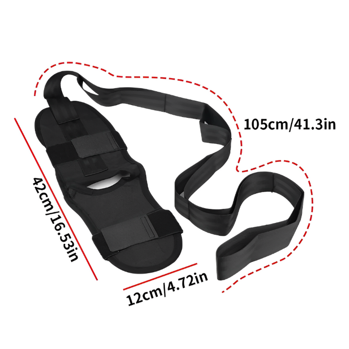 Premium Flexibility Stretching Strap - Open Back Yoga Band for Leg Stretching, Muscle Relaxation & Plantar Fasciitis Relief, Targets Heel Pain, Achilles Tendon Support, Calf & Quad Stretcher, Mobility Aid for Rehab