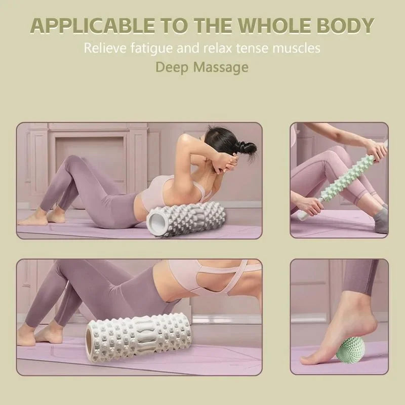 Premium Foam Roller for Muscle Massage – Medium-Density Yoga & Pilates Stretching Tool, Ideal for Back, Legs, Arms, and Hips, Deep Tissue Body Roller for Fitness and Recovery