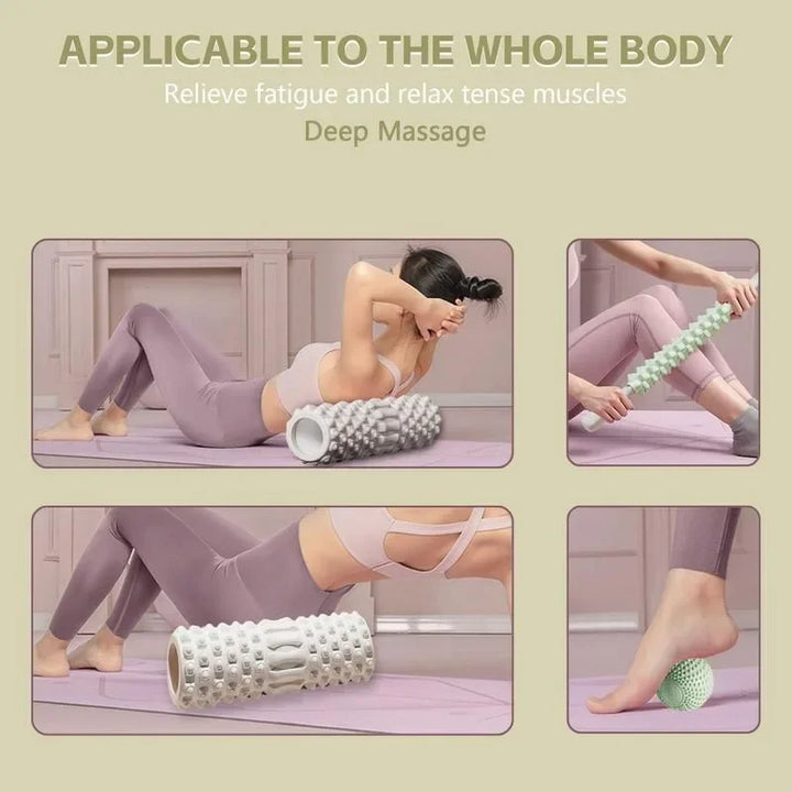 Premium Foam Roller for Muscle Massage – Medium-Density Yoga & Pilates Stretching Tool, Ideal for Back, Legs, Arms, and Hips, Deep Tissue Body Roller for Fitness and Recovery
