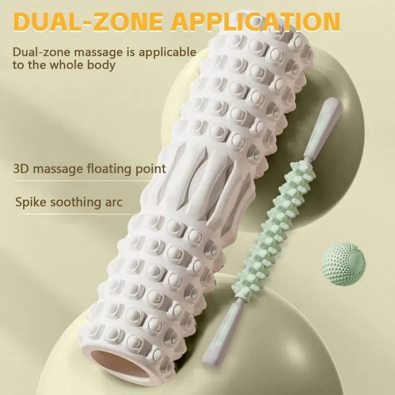 Premium Foam Roller for Muscle Massage – Medium-Density Yoga & Pilates Stretching Tool, Ideal for Back, Legs, Arms, and Hips, Deep Tissue Body Roller for Fitness and Recovery