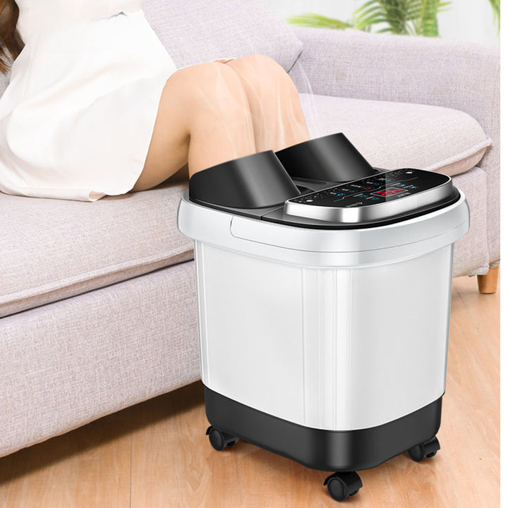 Premium Foot Spa Bath Massager with Heat, 12 Rollers, Digital Control, Pedicure Stone for Acupressure Shiatsu Massage, Foot Pain Relief, Adjustable Temperature, Home Foot Soak Therapy