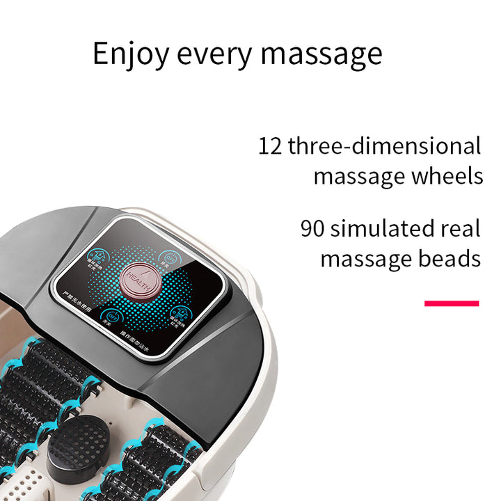 Premium Foot Spa Bath Massager with Heat, 12 Rollers, Digital Control, Pedicure Stone for Acupressure Shiatsu Massage, Foot Pain Relief, Adjustable Temperature, Home Foot Soak Therapy
