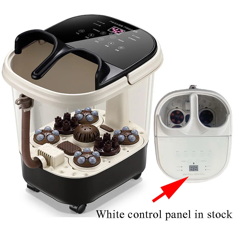 Premium Foot Spa Bath Massager with Heat, 12 Rollers, Digital Control, Pedicure Stone for Acupressure Shiatsu Massage, Foot Pain Relief, Adjustable Temperature, Home Foot Soak Therapy