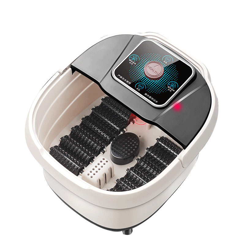 Premium Foot Spa Bath Massager with Heat, 12 Rollers, Digital Control, Pedicure Stone for Acupressure Shiatsu Massage, Foot Pain Relief, Adjustable Temperature, Home Foot Soak Therapy