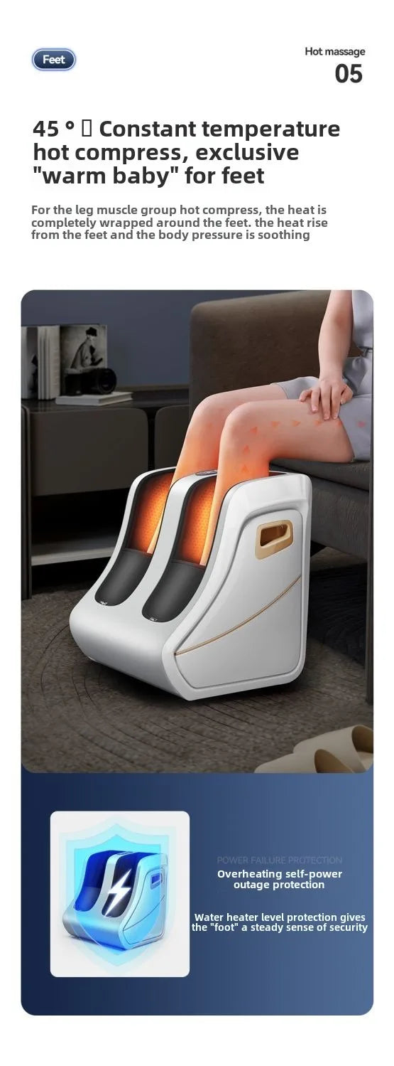 Premium Foot and Calf Massager – Shiatsu Deep Kneading Compression with Adjustable Heat for Women and Men
