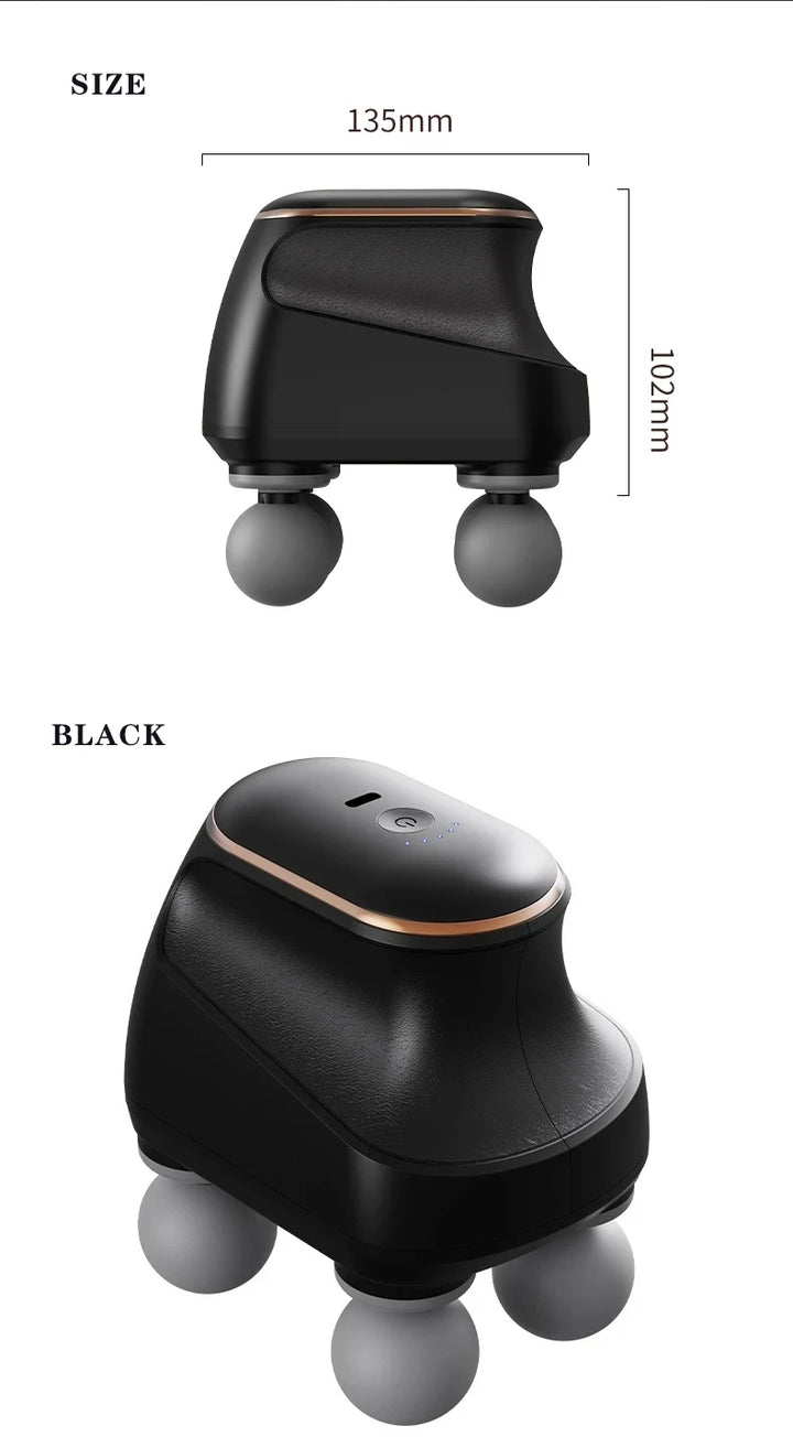 Premium Four Head Massage Gun – Portable High Frequency Percussion Muscle Massager for Neck Shoulder and Waist