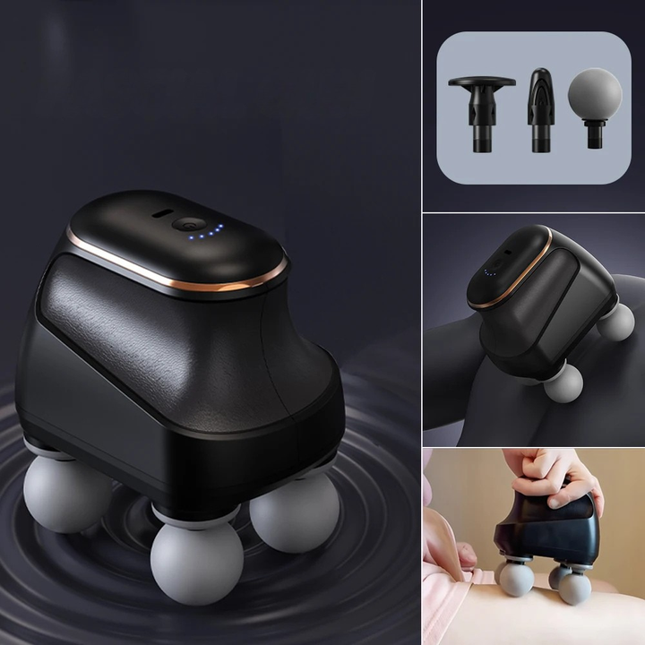 Premium Four Head Massage Gun – Portable High Frequency Percussion Muscle Massager for Neck Shoulder and Waist