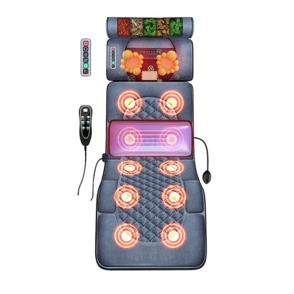 Premium Full Body Electric Massage Mattress with Heating & Vibration – Pain & Stress Relief for Neck, Back, Foot, and Body Relaxation
