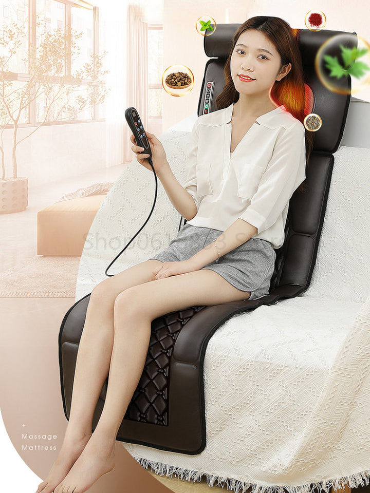 Premium Full Body Electric Massage Mattress with Heating & Vibration – Pain & Stress Relief for Neck, Back, Foot, and Body Relaxation