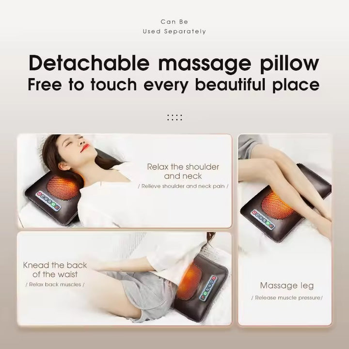 Premium Full Body Electric Massage Mattress with Heating & Vibration – Pain & Stress Relief for Neck, Back, Foot, and Body Relaxation
