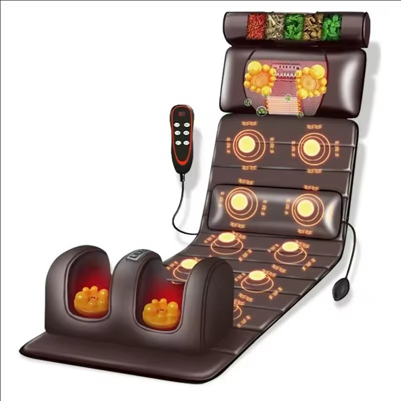 Premium Full Body Electric Massage Mattress with Heating & Vibration – Pain & Stress Relief for Neck, Back, Foot, and Body Relaxation