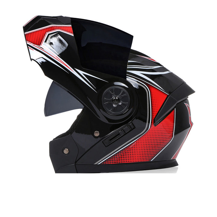Premium Full Face Motorcycle Helmet - DOT & ECE Certified, Double Lens, Inner Sun Visor, Lightweight ABS Shell, Removable Nose Guard, Unisex for Men & Women, M/L/XL Sizes