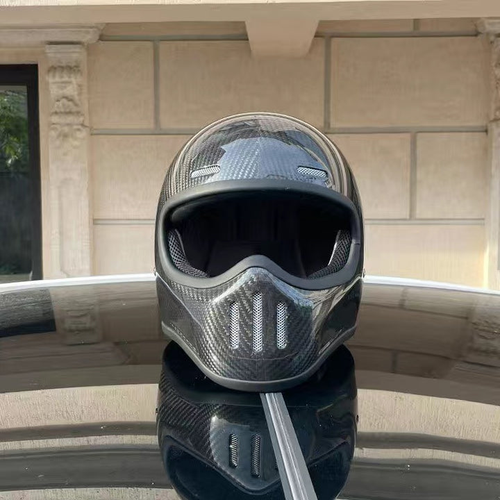 Premium Full Face Motorcycle Helmet – Retro Tokyo Style, Fiberglass, Clear Visor, Japan TT Design, Casco Moto for Men & Women, Lightweight, Comfortable, Stylish