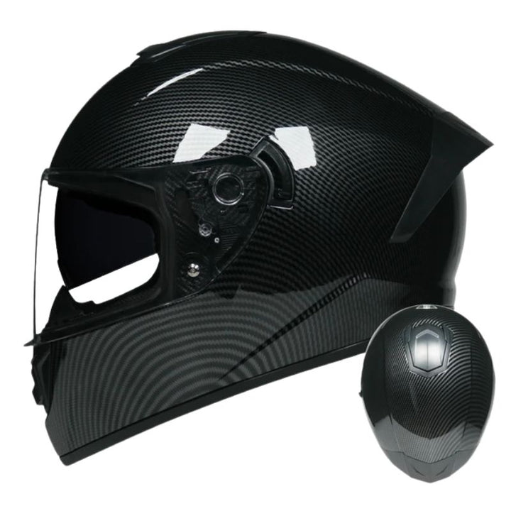 Premium Full Face Racing Motorcycle Helmet – Winter Warm Double Visor, Motorbike Sports Helmet, Adjustable Ventilation, Comfortable Fit for Winter Riding