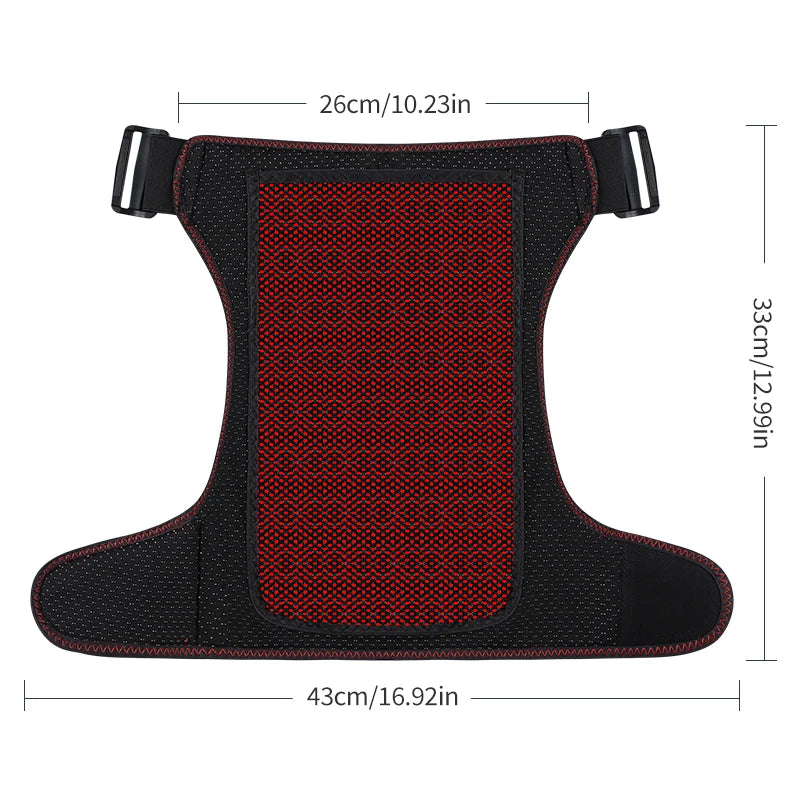 Premium Full Wrap Heated Hip Support Brace – USB Powered Compression Wrap with 3 Heat Levels and Vibration Massage