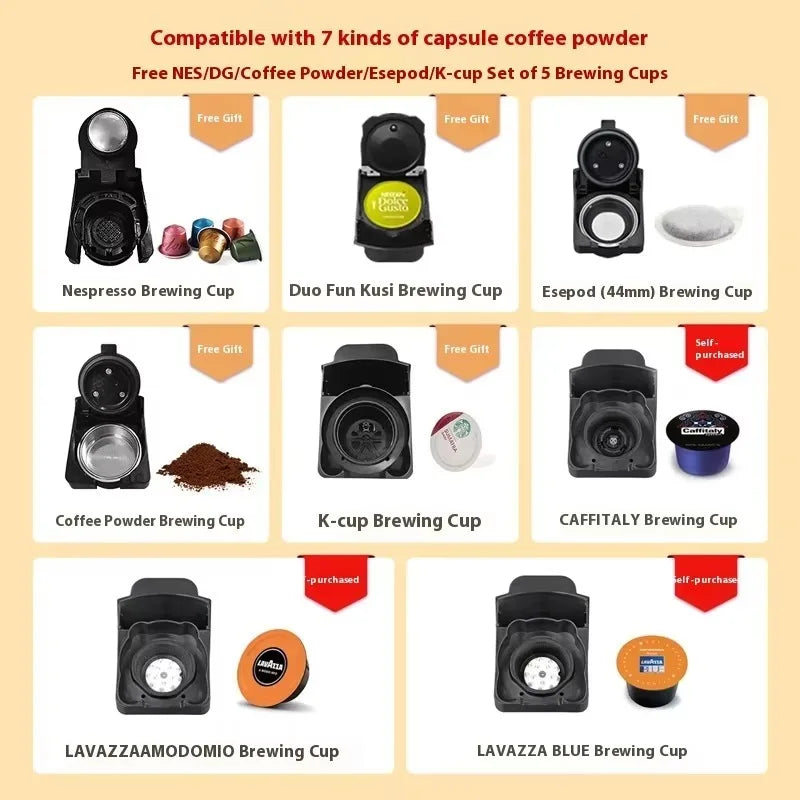 Premium Fully Automatic Italian Coffee Machine – 19 Bar Multi-System Espresso Maker for Home and Office