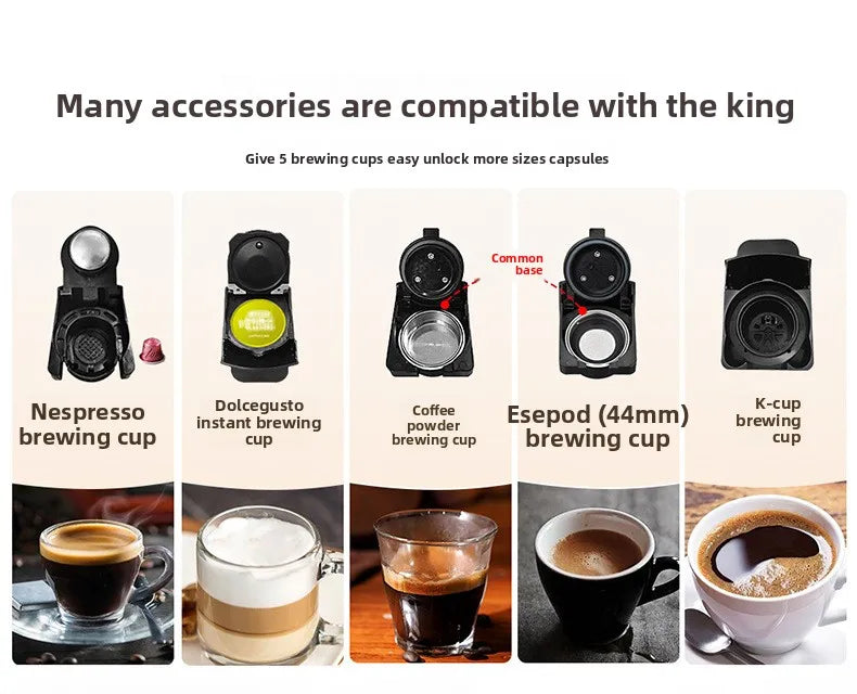 Premium Fully Automatic Italian Coffee Machine – 19 Bar Multi-System Espresso Maker for Home and Office