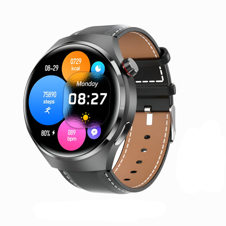 Premium GPS Smart Watch for Men & Women | 360° AMOLED Display, NFC, Bluetooth Call, IP68 Waterproof, Heart Rate Monitor, Fitness Tracker, Sleep Monitoring, Multi-Sport Modes