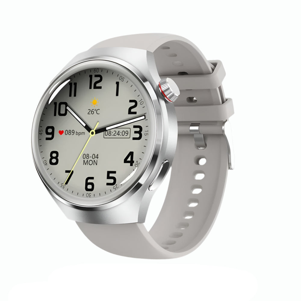 Premium GPS Smart Watch for Men & Women | 360° AMOLED Display, NFC, Bluetooth Call, IP68 Waterproof, Heart Rate Monitor, Fitness Tracker, Sleep Monitoring, Multi-Sport Modes